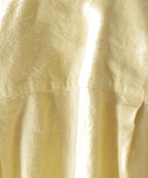BAYFLOW（ベイフロー）の「リネンカラーシャツ（シャツ/ブラウス・レディース・ライトブルー/オフホワイト/カーキ/イエロー/オレンジ・SMALL/MEDIUM）」の15枚目の写真