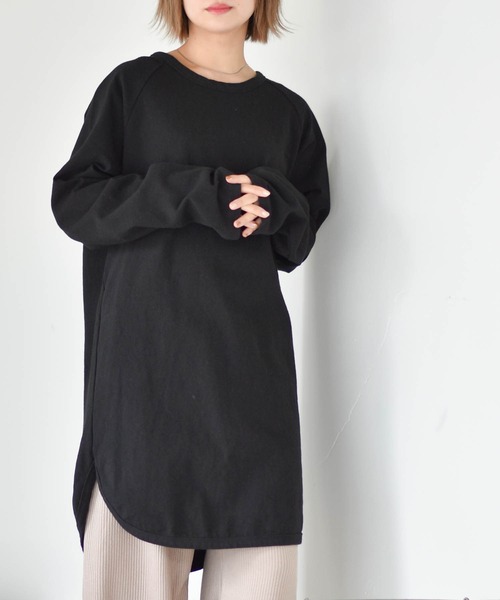 muure（ミュール）の「シンプルドルマンカットソー（Tシャツ/カットソー・レディース・ホワイト/ブラック・FREE）」の2枚目の写真