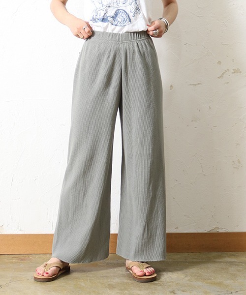 WALLA WALLA SPORT(ワラワラスポーツ)の「THERMAL WIDE PANT / サーマルワイドパンツ(その他パンツ)」|グレー