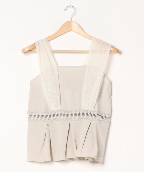 flower(フラワー)の「ビューティフルプリーツビスチェ(シャツ/ブラウス・レディース・アイボリー/ブルー・FREE)」の20枚目の写真