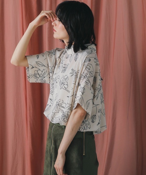 Bou Jeloud（ブージュルード）の「アソート柄ロールネックブラウス（シャツ/ブラウス・レディース・ブラック/オフホワイト・38）」の5枚目の写真