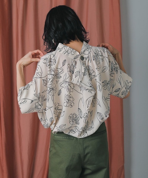 Bou Jeloud（ブージュルード）の「アソート柄ロールネックブラウス（シャツ/ブラウス・レディース・ブラック/オフホワイト・38）」の8枚目の写真