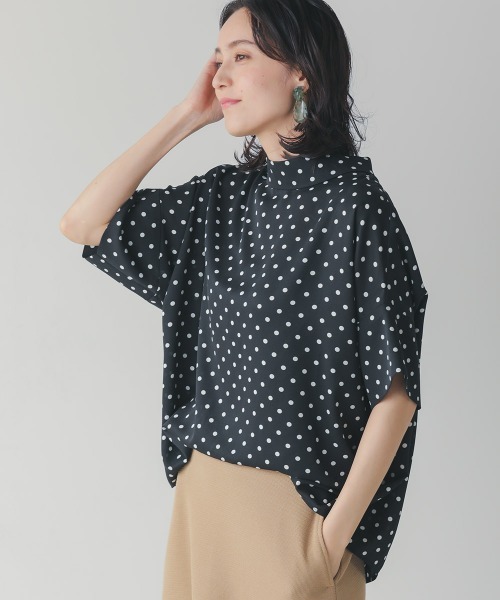 Bou Jeloud（ブージュルード）の「アソート柄ロールネックブラウス（シャツ/ブラウス・レディース・ブラック/オフホワイト・38）」の17枚目の写真