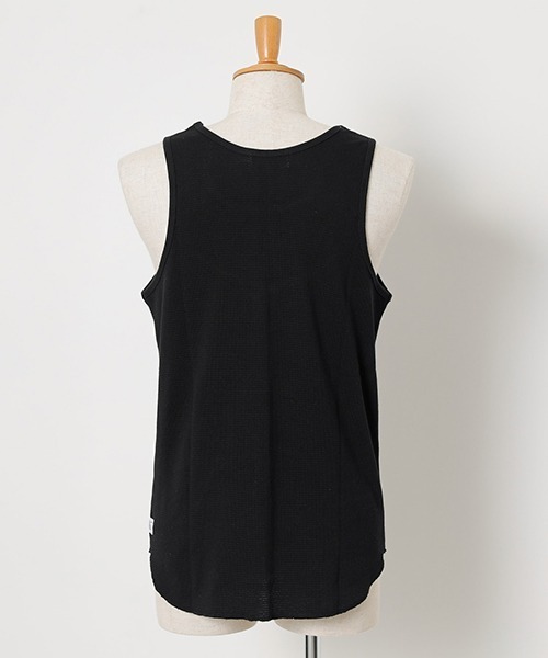 AZUL by moussy（アズールバイマウジー）の「HEAVY WAFFLE TANK TOP/ヘビーワッフルタンクトップ（タンクトップ・メンズ・ベージュ/ブラック/ホワイト・LARGE/MEDIUM）」の14枚目の写真