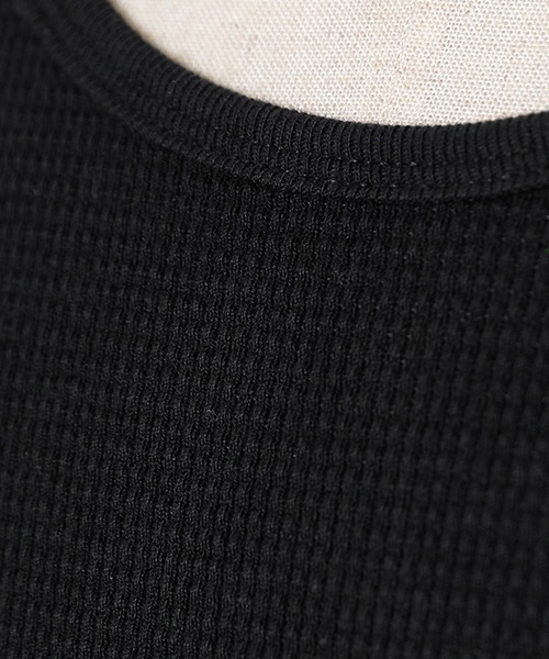 AZUL by moussy（アズールバイマウジー）の「HEAVY WAFFLE TANK TOP/ヘビーワッフルタンクトップ（タンクトップ・メンズ・ベージュ/ブラック/ホワイト・LARGE/MEDIUM）」の15枚目の写真