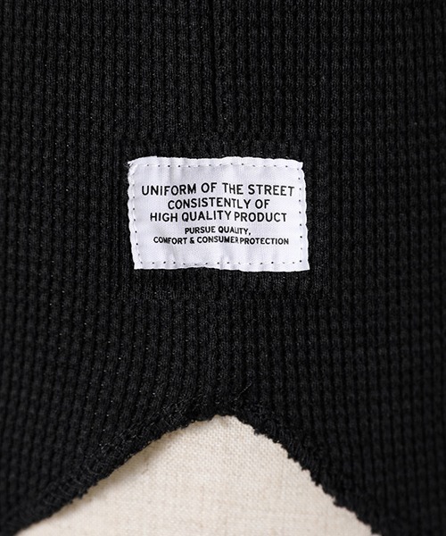 AZUL by moussy（アズールバイマウジー）の「HEAVY WAFFLE TANK TOP/ヘビーワッフルタンクトップ（タンクトップ・メンズ・ベージュ/ブラック/ホワイト・LARGE/MEDIUM）」の17枚目の写真