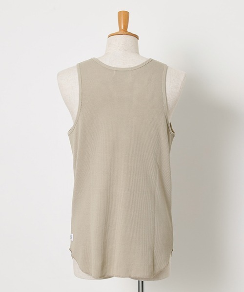 AZUL by moussy（アズールバイマウジー）の「HEAVY WAFFLE TANK TOP/ヘビーワッフルタンクトップ（タンクトップ・メンズ・ベージュ/ブラック/ホワイト・LARGE/MEDIUM）」の22枚目の写真