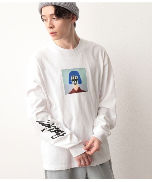 JUNRED（ジュンレッド）の「【Ryuji KamiyamaxJUNREDコラボ】アート長袖Tシャツ（Tシャツ/カットソー・メンズ・ホワイト/ホワイト系その他/ベージュ/パープル・M/L）」の2枚目の写真