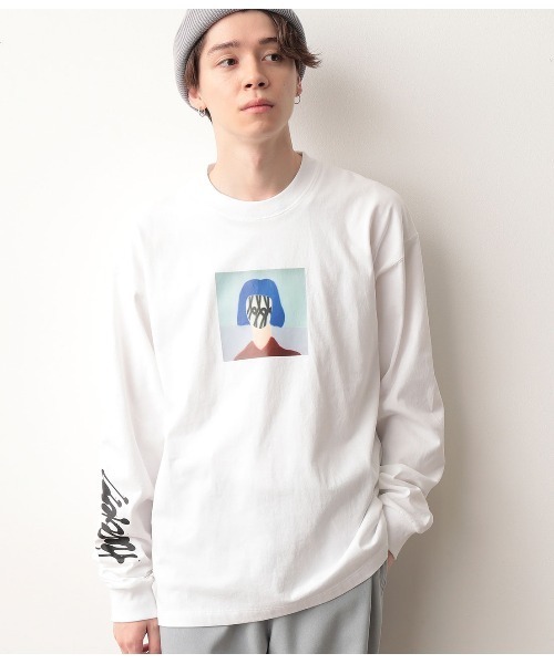 JUNRED（ジュンレッド）の「【Ryuji KamiyamaxJUNREDコラボ】アート長袖Tシャツ（Tシャツ/カットソー・メンズ・ホワイト/ホワイト系その他/ベージュ/パープル・M/L）」の9枚目の写真