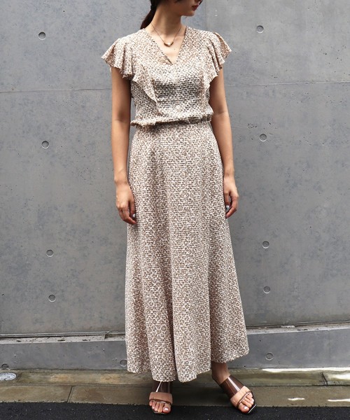 NINE（ナイン）の「レオパードフラワープリントスカート（スカート・レディース・ブルー/ベージュ・0/1）」の8枚目の写真