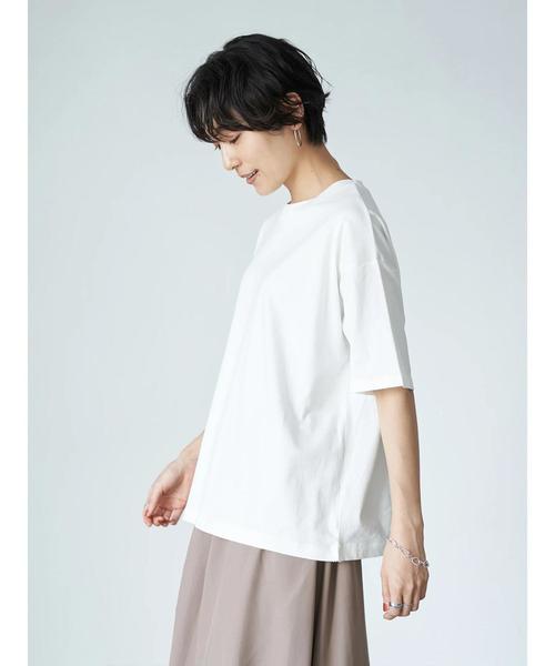 AMERICAN HOLIC(アメリカンホリック)の「クルーネック半袖カットプルオーバー 〇*(Tシャツ/カットソー・レディース・ブラック/ネイビー/ブラウン/オフホワイト/アイボリー/キャメル/その他7/ホワイト系その他4・M/L)」の13枚目の写真