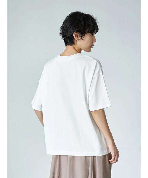 AMERICAN HOLIC(アメリカンホリック)の「クルーネック半袖カットプルオーバー 〇*(Tシャツ/カットソー・レディース・ブラック/ネイビー/ブラウン/オフホワイト/アイボリー/キャメル/その他7/ホワイト系その他4・M/L)」の14枚目の写真