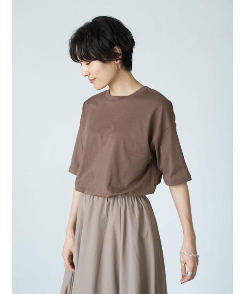 AMERICAN HOLIC(アメリカンホリック)の「クルーネック半袖カットプルオーバー 〇*(Tシャツ/カットソー・レディース・ブラック/ネイビー/ブラウン/オフホワイト/アイボリー/キャメル/その他7/ホワイト系その他4・M/L)」の22枚目の写真