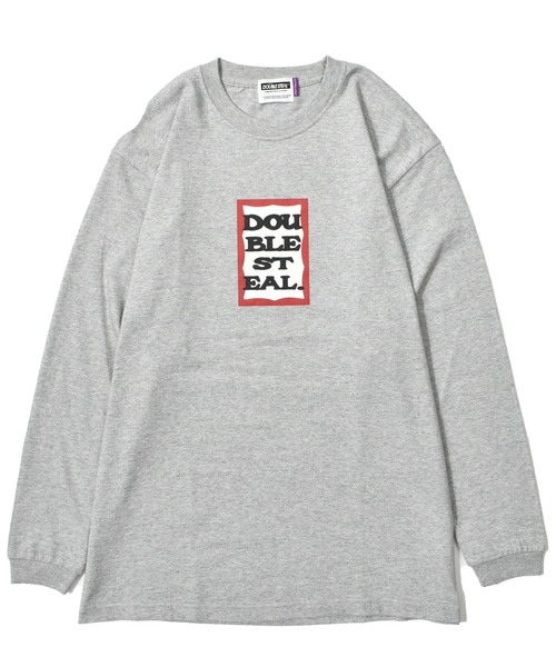 DOUBLE STEAL(ダブルスティール)の「BOX LOGO ヘビーウェイト 長袖Tシャツ(Tシャツ/カットソー・メンズ・ホワイト/ブラック/トップグレー・M/L/XL/XXL)」の3枚目の写真