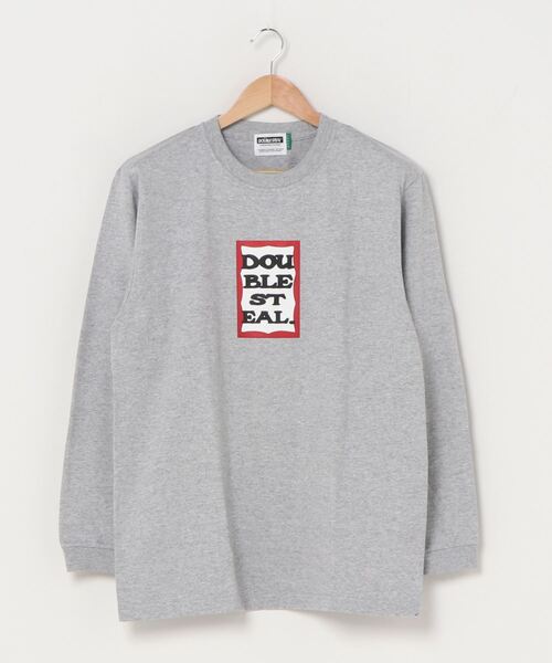 DOUBLE STEAL(ダブルスティール)の「BOX LOGO ヘビーウェイト 長袖Tシャツ(Tシャツ/カットソー・メンズ・ホワイト/ブラック/トップグレー・M/L/XL/XXL)」の11枚目の写真