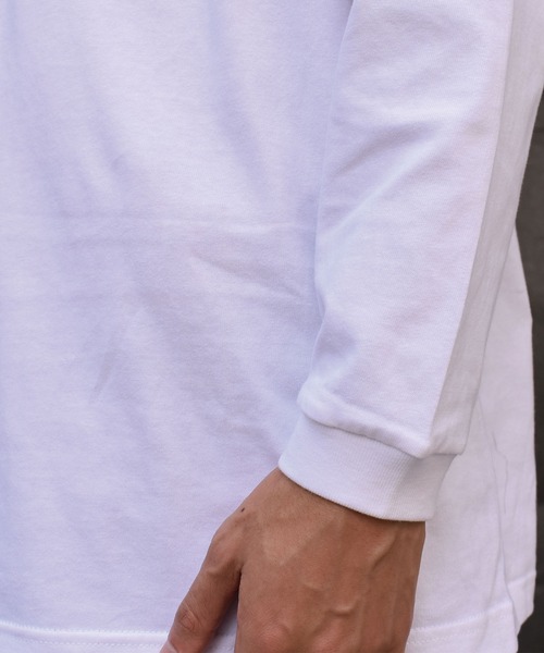 DOUBLE STEAL(ダブルスティール)の「BOX LOGO ヘビーウェイト 長袖Tシャツ(Tシャツ/カットソー・メンズ・ホワイト/ブラック/トップグレー・M/L/XL/XXL)」の5枚目の写真