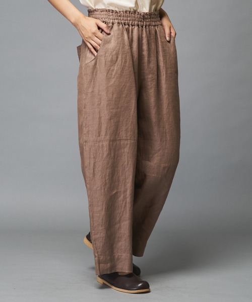 PUAL CE CIN（ピュアルセシン）の「ラミーワイドパンツ（その他パンツ・レディース・ブラック/グレー/ベージュ・FREE）」の3枚目の写真