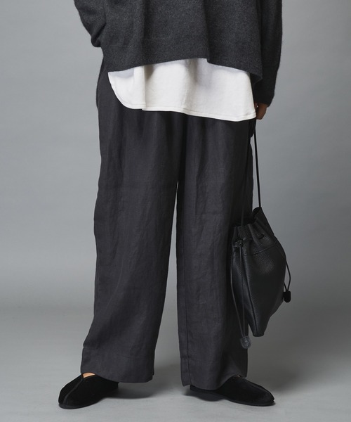 PUAL CE CIN（ピュアルセシン）の「ラミーワイドパンツ（その他パンツ・レディース・ブラック/グレー/ベージュ・FREE）」の10枚目の写真