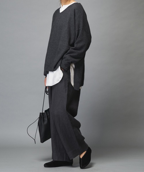 PUAL CE CIN（ピュアルセシン）の「ラミーワイドパンツ（その他パンツ・レディース・ブラック/グレー/ベージュ・FREE）」の19枚目の写真