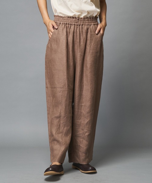 PUAL CE CIN（ピュアルセシン）の「ラミーワイドパンツ（その他パンツ・レディース・ブラック/グレー/ベージュ・FREE）」の4枚目の写真