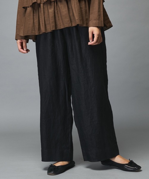 PUAL CE CIN（ピュアルセシン）の「ラミーワイドパンツ（その他パンツ・レディース・ブラック/グレー/ベージュ・FREE）」の5枚目の写真