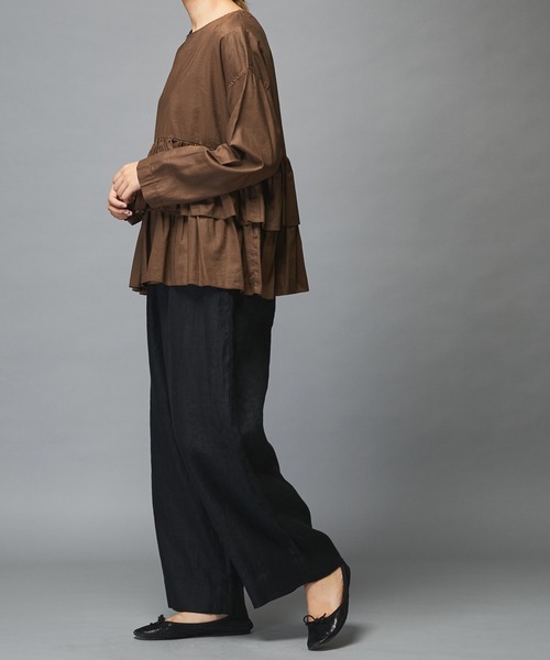 PUAL CE CIN（ピュアルセシン）の「ラミーワイドパンツ（その他パンツ・レディース・ブラック/グレー/ベージュ・FREE）」の14枚目の写真