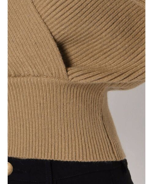 EMODA（エモダ）の「カシュクールショートニット（ニット/セーター・レディース・ベージュ/ブラック/グレー・FREE）」の8枚目の写真