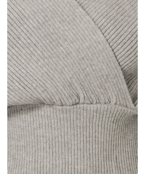 EMODA（エモダ）の「カシュクールショートニット（ニット/セーター・レディース・ベージュ/ブラック/グレー・FREE）」の9枚目の写真