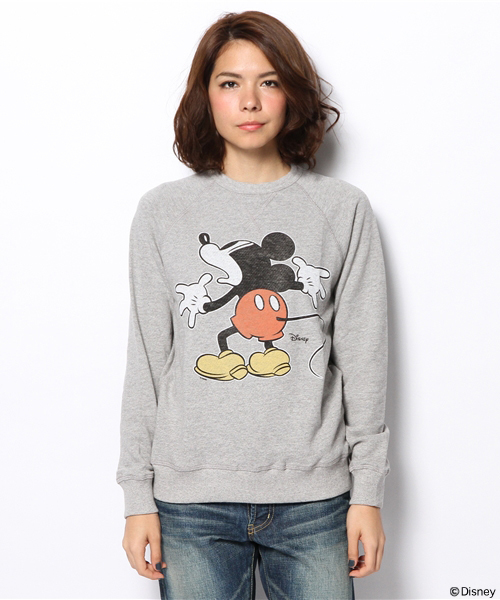 Ray BEAMS（レイビームス）の「JUNK FOOD ×Ray BEAMS / 別注ミッキー back（スウェット・レディース・グレー・ONE SIZE）」の3枚目の写真
