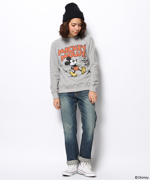 Ray BEAMS（レイビームス）の「JUNK FOOD ×Ray BEAMS / 別注ミッキー back（スウェット・レディース・グレー・ONE SIZE）」の12枚目の写真