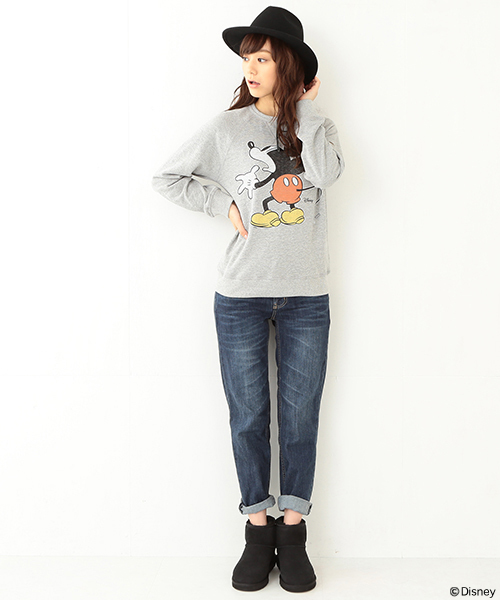 Ray BEAMS（レイビームス）の「JUNK FOOD ×Ray BEAMS / 別注ミッキー back（スウェット・レディース・グレー・ONE SIZE）」の13枚目の写真