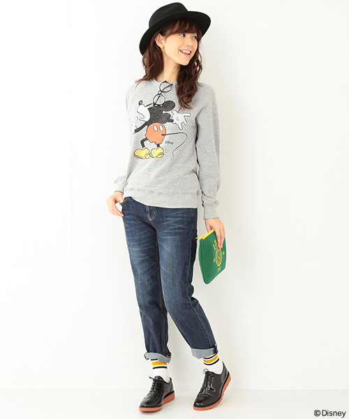 Ray BEAMS（レイビームス）の「JUNK FOOD ×Ray BEAMS / 別注ミッキー back（スウェット・レディース・グレー・ONE SIZE）」の14枚目の写真