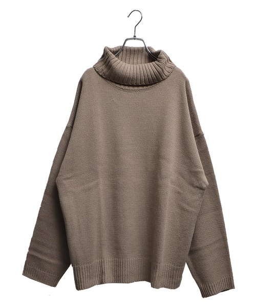 MinoriTY（マイノリティ）の「メンズオフタートルビッグニット（ニット/セーター・メンズ・ブラック/ホワイト/ベージュ・L/M/XL）」の11枚目の写真