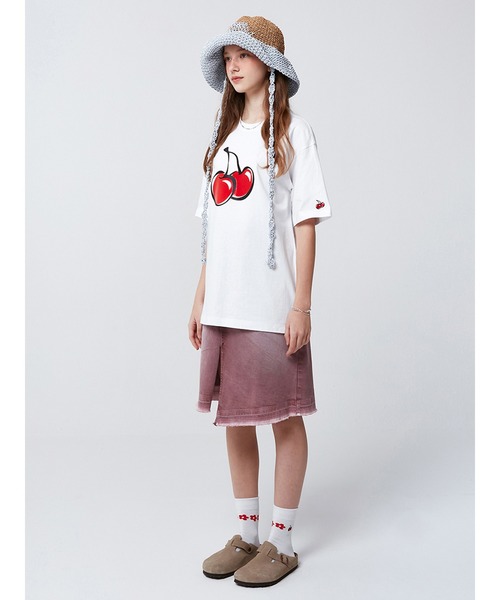 KIRSH（キルシー）の「【KOREA KIRSH オリジナルライン】『KIRSH/キルシー』BIG CHERRY T-SHIRT/ビックチェリー Tシャツ 半袖 カットソー（Tシャツ/カットソー・レディース・ホワイト/ブラック/グリーン/ブルー・FREE）」の10枚目の写真