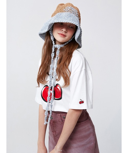 KIRSH（キルシー）の「【KOREA KIRSH オリジナルライン】『KIRSH/キルシー』BIG CHERRY T-SHIRT/ビックチェリー Tシャツ 半袖 カットソー（Tシャツ/カットソー・レディース・ホワイト/ブラック/グリーン/ブルー・FREE）」の5枚目の写真