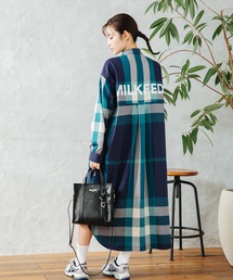 MILKFED. | BACK LOGO PLAID SHIRT DRESS(シャツワンピース)
