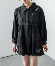 RASVOA | ウエストギャザーダメージティアードアードワンピース(ワンピース)