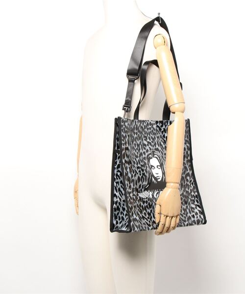 X-girl(エックスガール)の「【X-girl /エックスガール】 ANGEL FACE BIG TOTE BAG(トートバッグ・レディース・ホワイト/ブラック/ベージュ・FREE)」の7枚目の写真