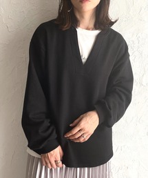 She's Closet（シーズクローゼット）の「キーネックビッグシルエット長袖スウェット（スウェット）」