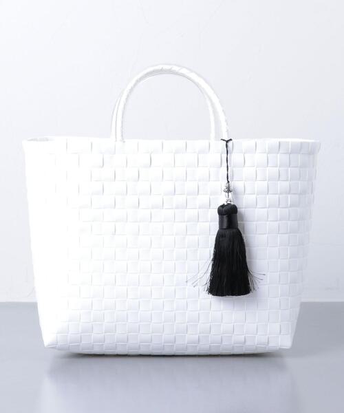 UNITED ARROWS(ユナイテッドアローズ)の「<STYLE for LIVING>テープバスケット S 21SS(かごバッグ)」|ホワイト