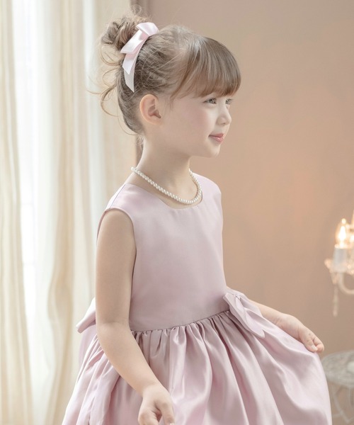 セール】キーチャーム付きサテンリボンヘアゴム（ヘアゴム  