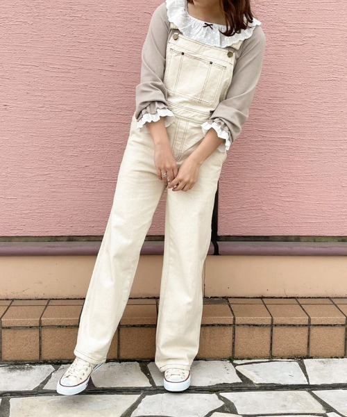 apres jour(アプレジュール)の「コットンレースフリルリブトップス【ZOZOTOWN限定アイテム】(Tシャツ/カットソー・レディース・オフホワイト/ベージュ/ブラック・X-LARGE/フリー)」の22枚目の写真