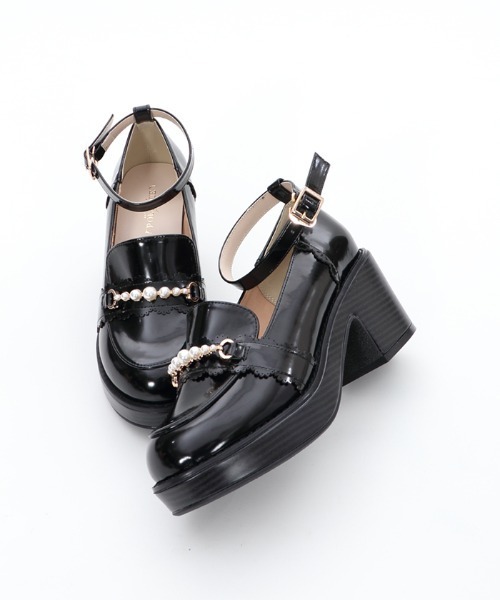 axes femme POETIQUE（アクシーズファムポエティック）の「パールローファーパンプス（パンプス・レディース・ブラウン/ブラック・MEDIUM/LARGE）」の13枚目の写真