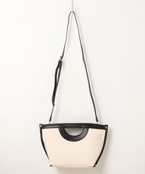 ap retro（アプレトロ）の「キャンバス×レザーハンドバック【ZOZO限定アイテム】（ハンドバッグ・レディース・ベージュ/ブラック/ブラウン・FREE）」の4枚目の写真