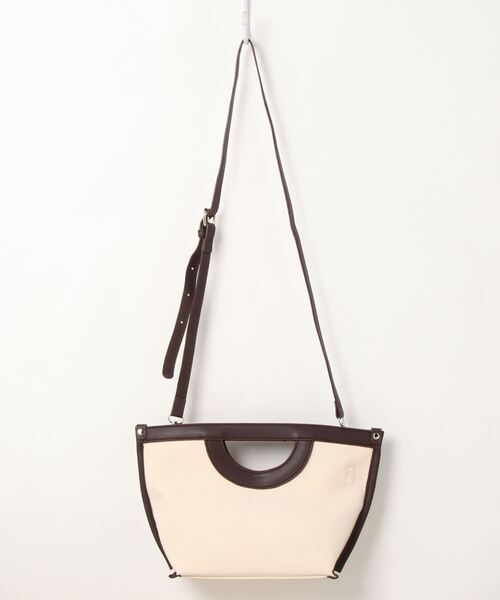 ap retro（アプレトロ）の「キャンバス×レザーハンドバック【ZOZO限定アイテム】（ハンドバッグ・レディース・ベージュ/ブラック/ブラウン・FREE）」の5枚目の写真