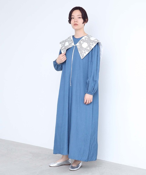 nitca（ニトカ）の「トライバルヘキサゴン刺繍つけ襟（付け襟・レディース・ホワイト/ブラック/その他/ライトグレー・FREE）」の12枚目の写真