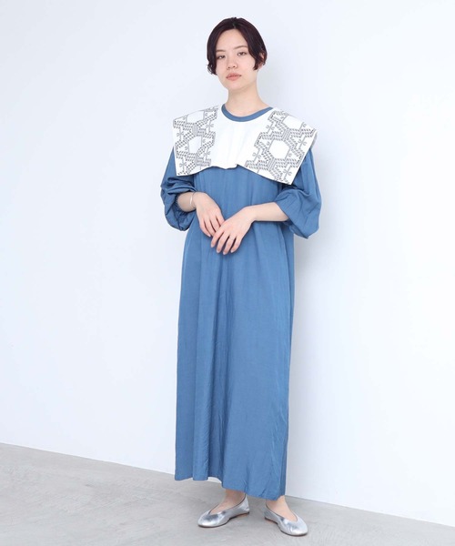 nitca（ニトカ）の「トライバルヘキサゴン刺繍つけ襟（付け襟・レディース・ホワイト/ブラック/その他/ライトグレー・FREE）」の10枚目の写真