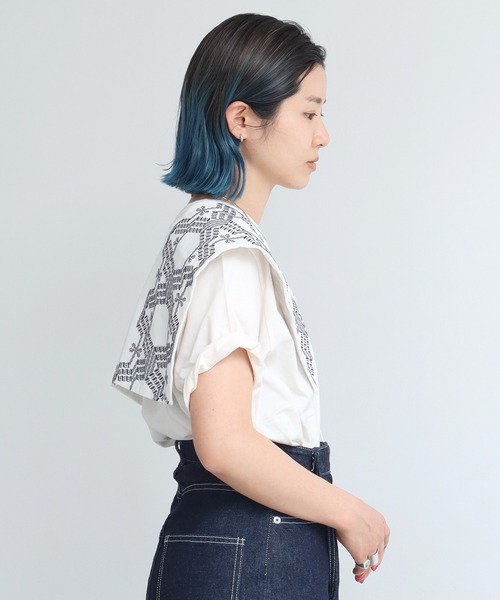 nitca（ニトカ）の「トライバルヘキサゴン刺繍つけ襟（付け襟・レディース・ホワイト/ブラック/その他/ライトグレー・FREE）」の17枚目の写真