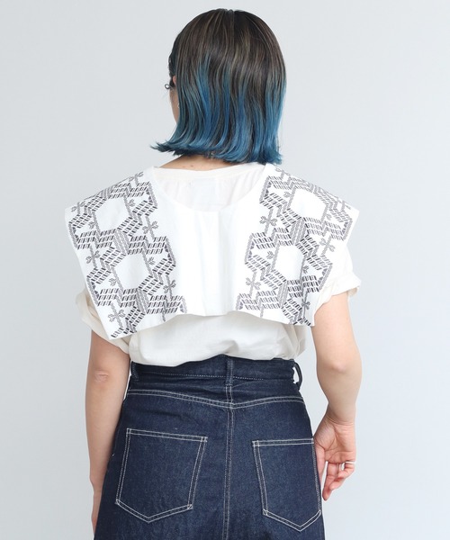 nitca（ニトカ）の「トライバルヘキサゴン刺繍つけ襟（付け襟・レディース・ホワイト/ブラック/その他/ライトグレー・FREE）」の18枚目の写真