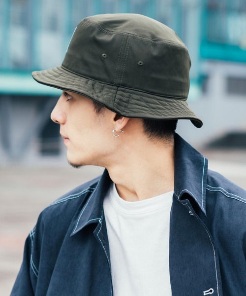Ressaca（レサーカ）の「ツイル ポリブロード ワッペンバケットハット BUCKET HAT（ハット・メンズ・ブラック/ベージュ/パープル/ブルー系その他2/グリーン系その他/ブルー系その他/チャコール/モカ/ブラック系その他/ベージュ系その他/イエロー/オレンジ/インディゴブルー/ネイビー/ブラウン/カーキ・S/M/L/XL）」の10枚目の写真